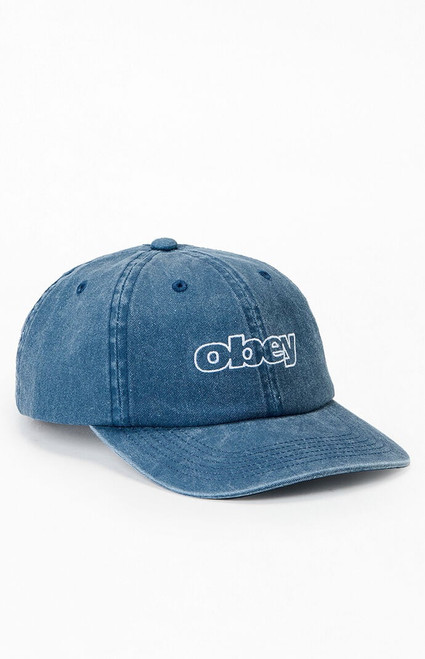 Obey Men's Slanted Pigment 6 Panel Strapback Hat - 0641502750001