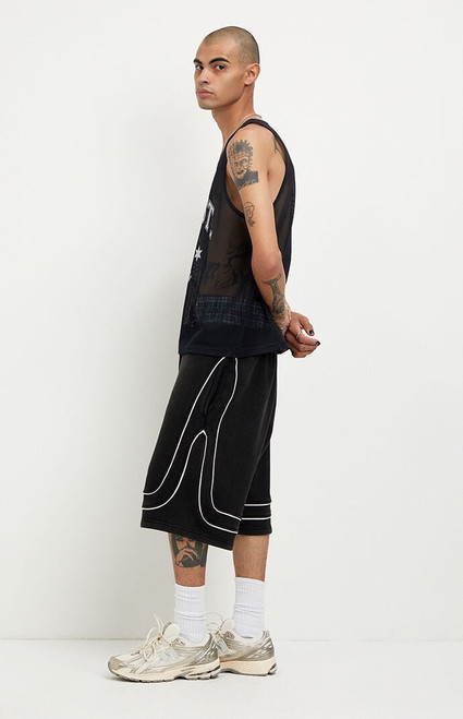 Pacsun Men's Piping Fleece Baggy Sweat Shorts - 0170519270057