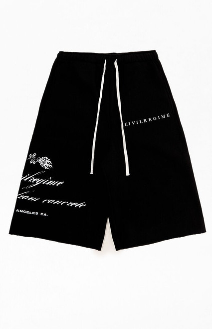 Civil Men's Black RFC Lounger Fleece Sweat Shorts - 0172460120059