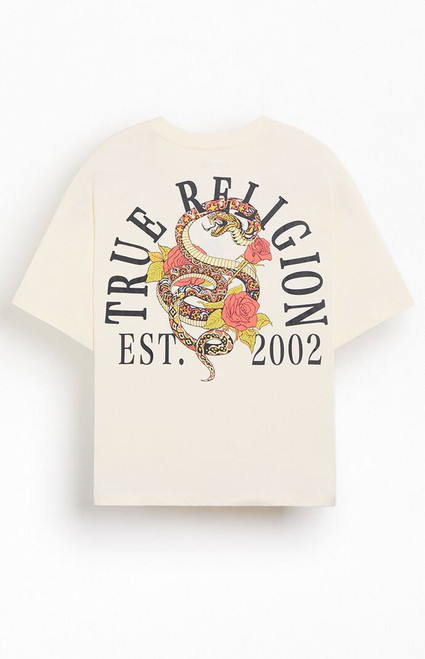 True Religion Men's Floral Snake Oversized T-Shirt - 0097609780063