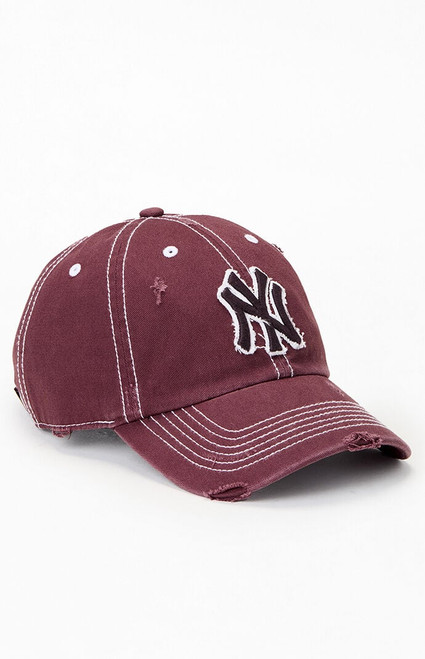 47 Brand Women's NY Weathered Strapback Hat - 0643600540089