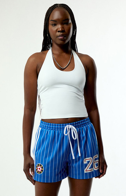 Pacsun Women's Striped 26 Soccer Shorts - 0821461580076