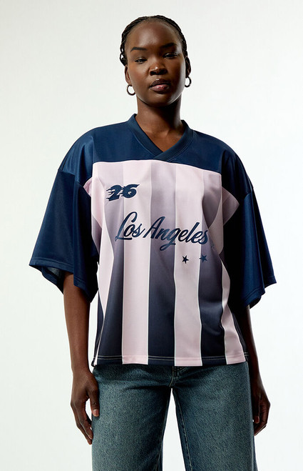 Pacsun Women's LA Short Sleeve Oversized Soccer Jersey - 0702461580078