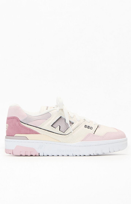 New Balance Women's Pink & White 550 Sneakers - 0542221770100