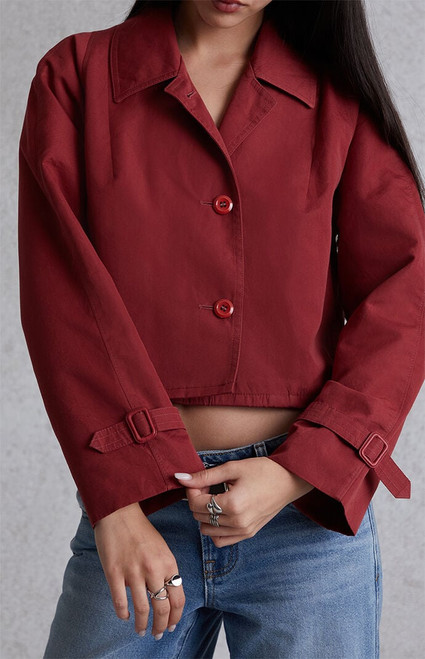 Modern Renewal Women's Cropped Trench Coat - 0712488890003