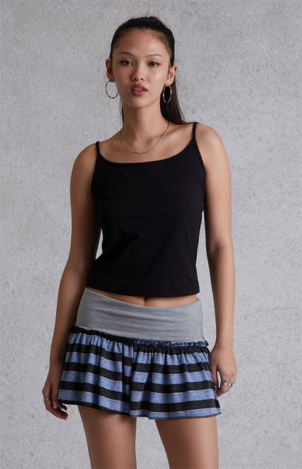 Modern Renewal Women's Tiered Fold-Over Mini Skirt - 0712488890007