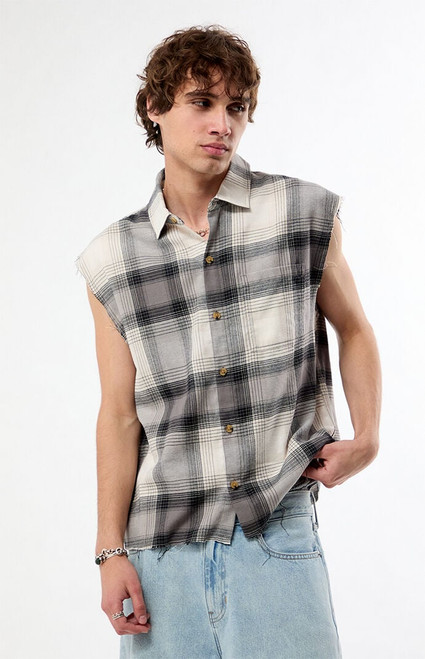 Pacsun Men's Benson Flannel Cutoff Shirt - 0180611140091