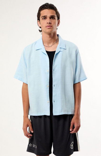 Pacsun Men's Blue Dean Camp Shirt - 0180611140098