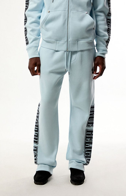 True Religion Men's Wavy Logo Baggy Sweatpants - 0135609780031