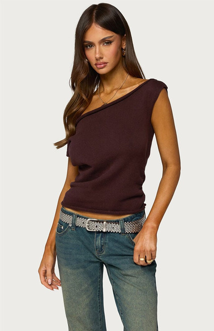 Edikted Women's Lauria Off-The-Shoulder Knit Top - 0263609690334