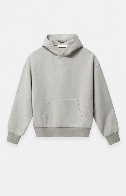 Fear of God ESSENTIALS Men's Concrete Heather Signature Classic Hoodie - 0192250500900818