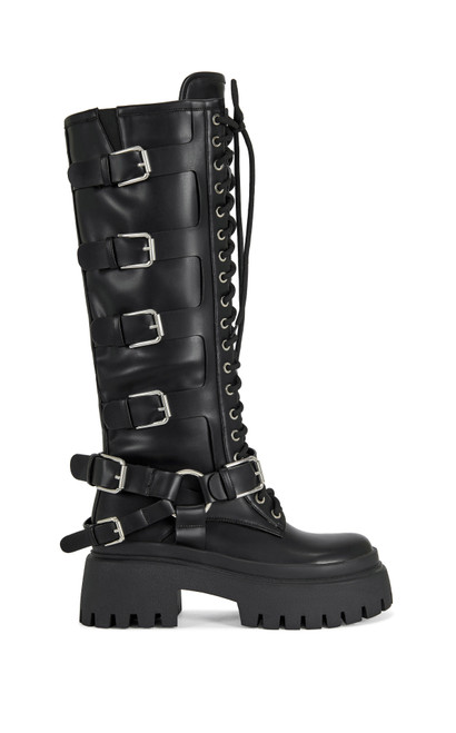 AZALEA WANG Women's Saxen Black Flatform Combat Boots - 0275611590069