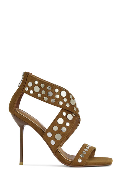 AZALEA WANG Women's Arte Tan Stiletto Sandals - 0275611590076