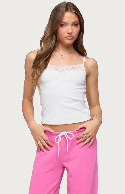 Edikted Women's Shish Lace Tank Top - 0260609690157