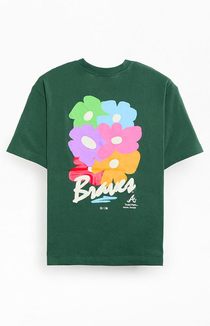 47 Brand Men's Atlanta Braves Gallery Flower T-Shirt - 0097600540050
