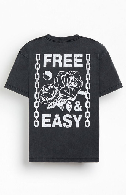 Free & Easy Men's Chains & Roses T-Shirt - 0097610070018