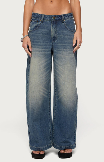 Edikted Women's Sabira Low Rise Baggy Jeans - 0267609690089