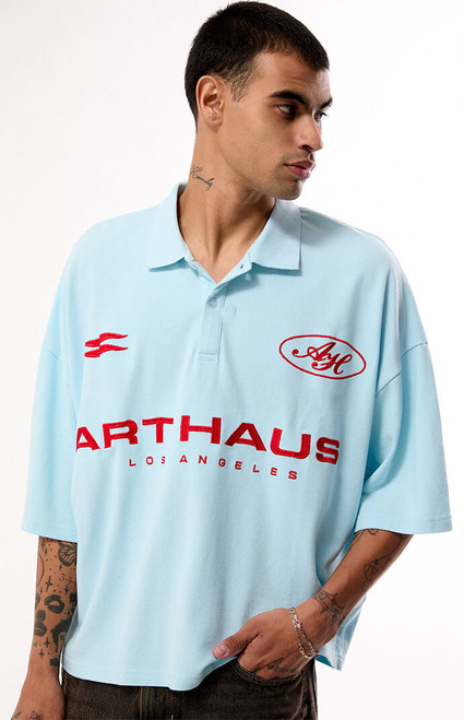 Pacsun Men's Art Haus Oversized Polo Shirt - 0180522800114
