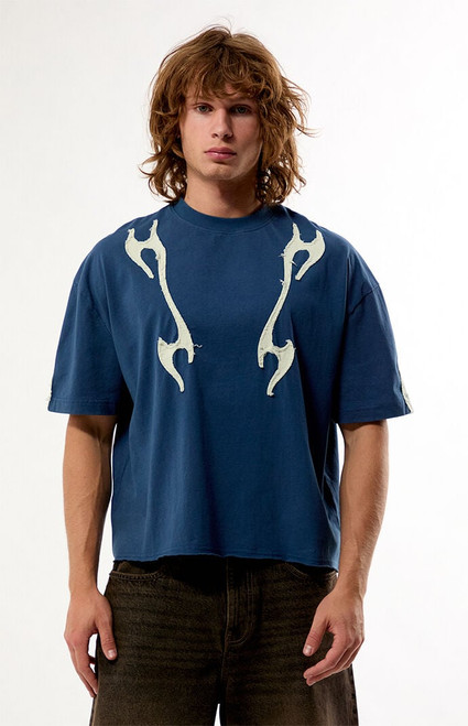 Pacsun Men's Abstract Flame Knit T-Shirt - 0120519270316