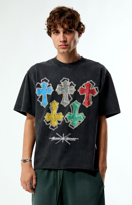 Pacsun Men's Cross State Cropped T-Shirt - 0120522800140