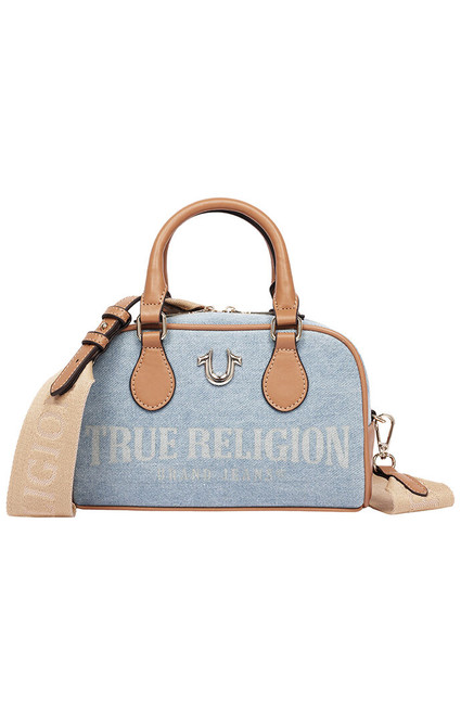 True Religion Women's Denim Logo Mini Satchel Crossbody Bag - 0276141730108