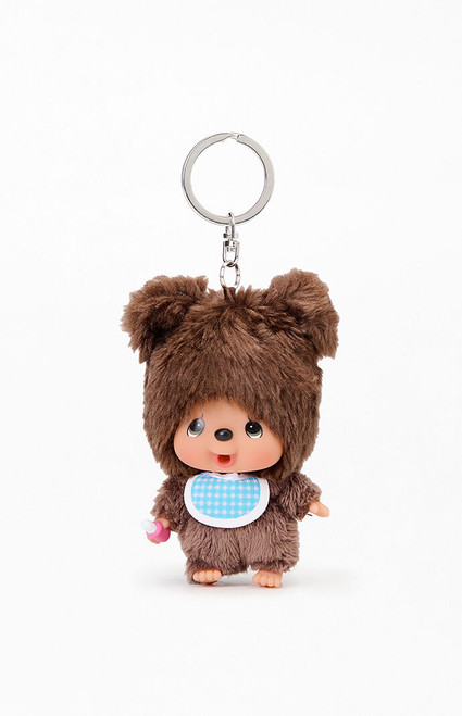 Monchhichi Women's Kuma Plush Keychain - 0647610740048