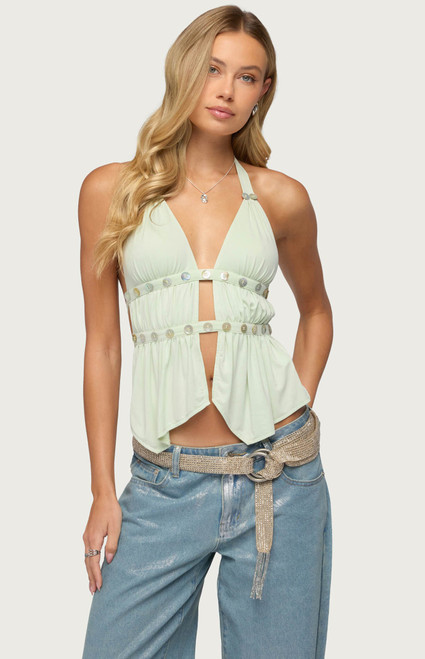 Edikted Women's Izora Split Front Top - 0263609690410