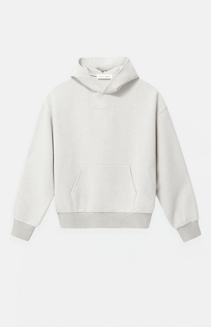 Fear of God ESSENTIALS Men's Oatmeal Heather Signature Classic Hoodie - 0192250500899471