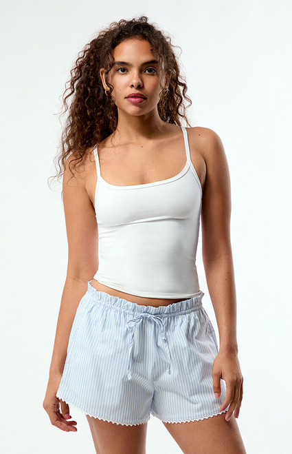 WEWOREWHAT Women's Striped Paperbag Boxer Shorts - 0821603330004