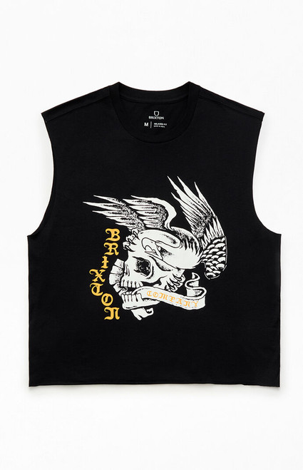 Brixton Men's Wolcott Boxy Cutoff Muscle T-Shirt - 0097440200041