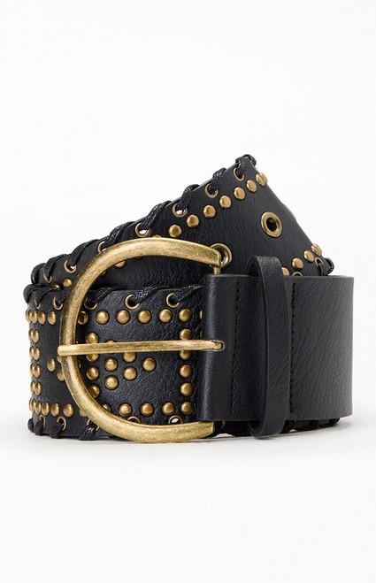 Pacsun Women's Whipstitch Studded Belt - 0673610720010