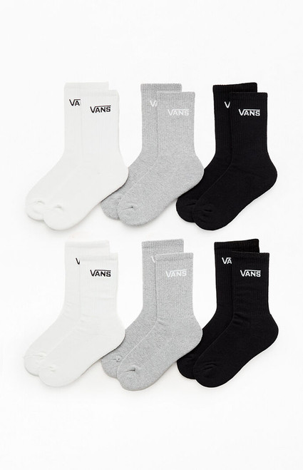 Vans Kids 6-Pack Classic Crew Socks - 0782037910038