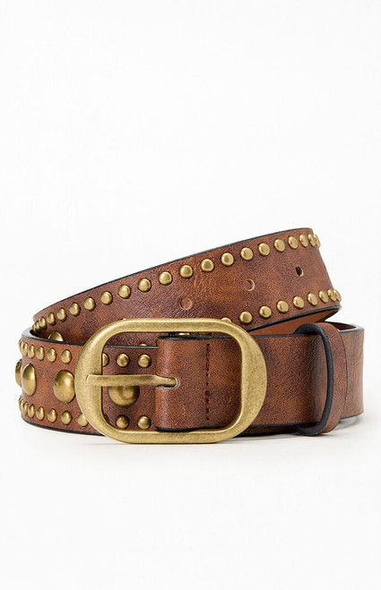 Pacsun Women's Josie Faux Leather All-Over Studded Belt - 0673491390035