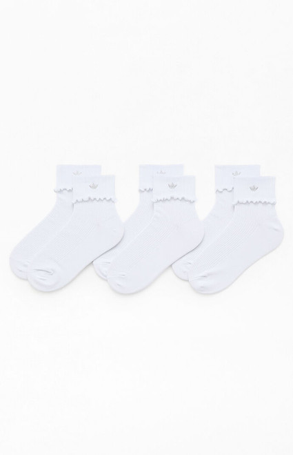 adidas Women's 3-Pack Originals Cuffed Ruffle Socks - 0673505030063