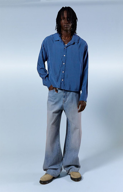 Pacsun Men's Blake Extreme Baggy Jeans Light Blue Wash - 0131602840056