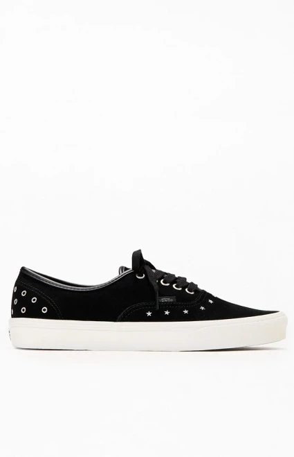 Vans Men's Black & White Star Grommet Authentic Shoes - 0530037910021091