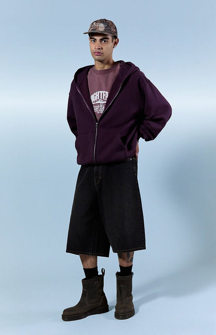 Pacsun Men's Blaine Ultra Baggy Jorts Contrast Stitch Black - 0170602840017