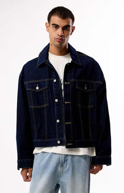 Pacsun Men's Dark Indigo Downtown Jean Jacket - 0201454210016