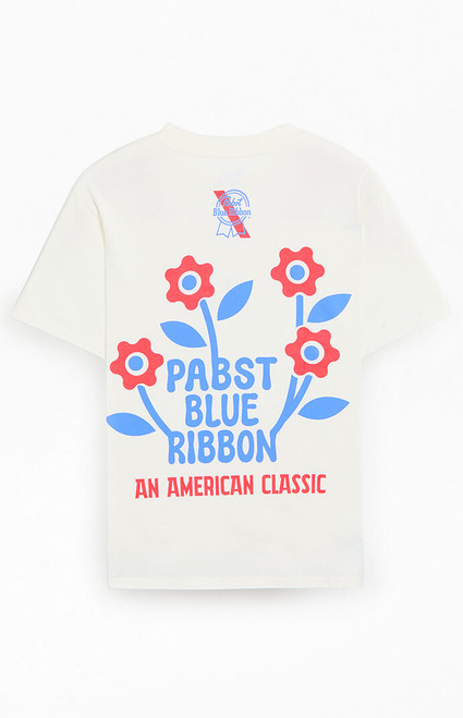 Men's Pabst Blue Ribbon Floral T-Shirt - 0097525820055