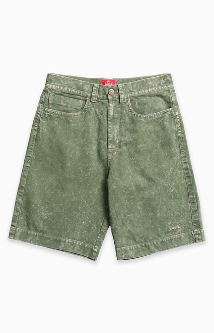 LOST Men's Green Big Joe Pocket Denim Walkshorts - 0237611280004