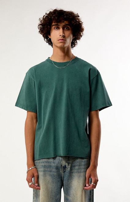 Pacsun Men's Green Premium Cropped T-Shirt - 0120522800245