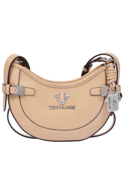 True Religion Women's Blake Smooth Faux Leather Belted Hobo Bag - 0276141730190