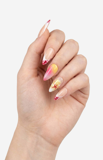 NEVER HAVE I EVER Women's Tropical Girl Almond Press-On Nails - 0276611330023
