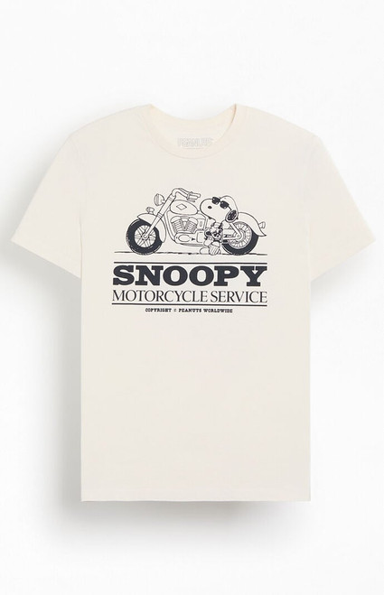 Men's Peanuts Snoopy Motorcycle T-Shirt - 0097512830023
