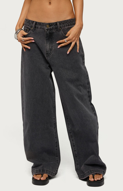 Edikted Women's Nichol Low Rise Baggy Jeans - 0267609690107