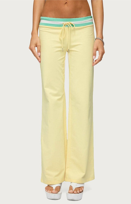 Edikted Women's Clioh Contrast Waist Sweatpants - 0268609690081