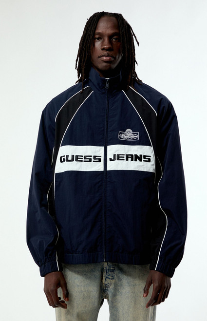 Guess Jeans Men's Crinkly Nylon Track Jacket - 0201513380002
