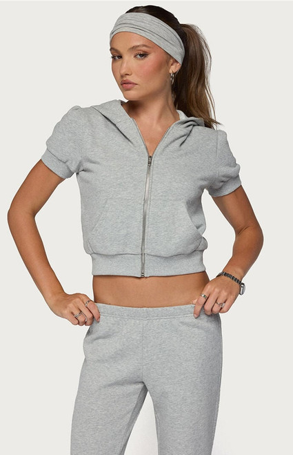 Edikted Women's Rachel Short Sleeve Hooded Top - 0263609690512