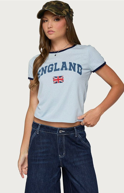 Edikted Women's England Babe Graphic T-Shirt - 0262609690106