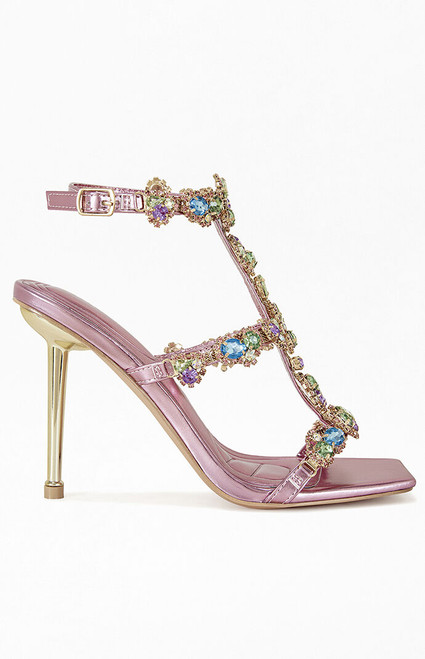 AZALEA WANG Women's Khai Pink Stiletto Sandals - 0275611590125